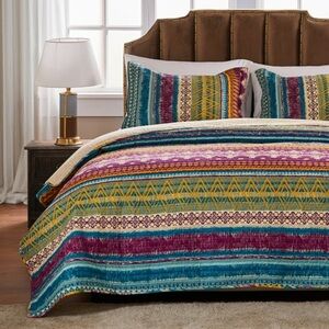 Greenland Home Southwest 100% Cotton Quilt Set, Siesta, Full/Queen